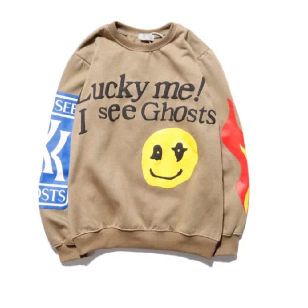 Kanye West I See Ghosts Tan Graphic Sweatshrit - Large